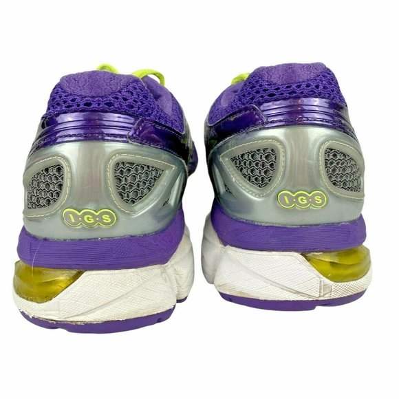 Asics Gel Kayano 21 Athletic Running Shoe Gray Purple Green Womens Size 9 1/2 - Picture 7 of 11